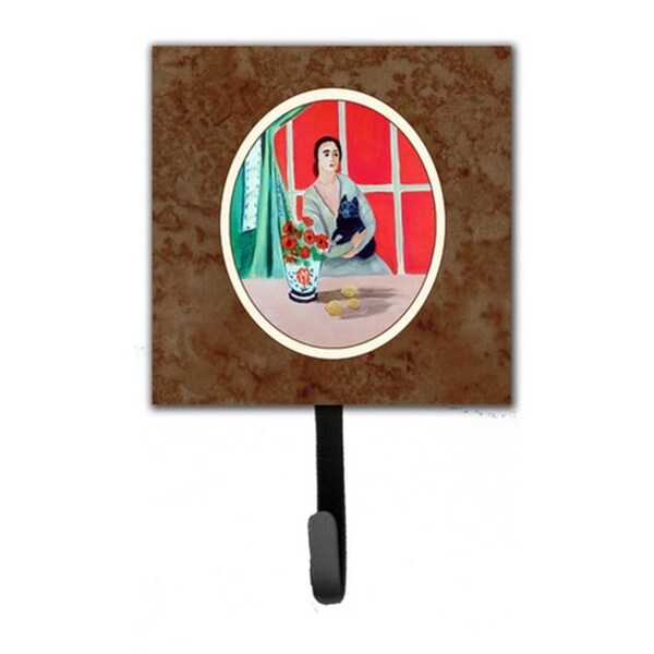 Carolines Treasures Lady with Her Schipperke Leash or Key Holder, 6 x 1.25 x 4.25 in. 7269SH4 - main